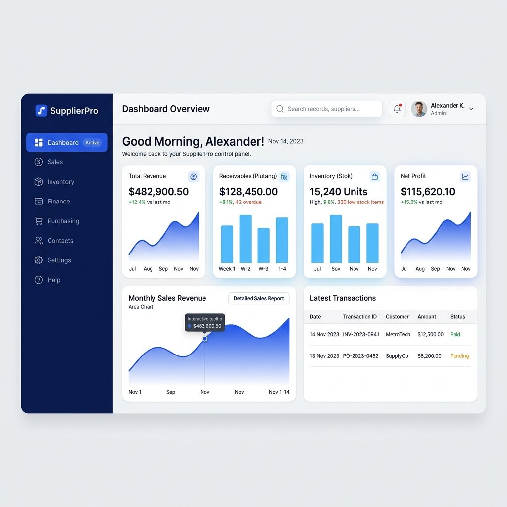 SupplierPro Dashboard UI